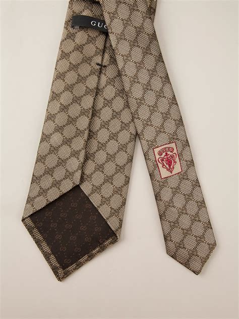 mens gucci tie brown|Gucci formal ties.